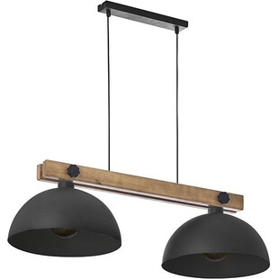 Lampa wisząca drewniana Oslo II 85cm czarna TK Lighting