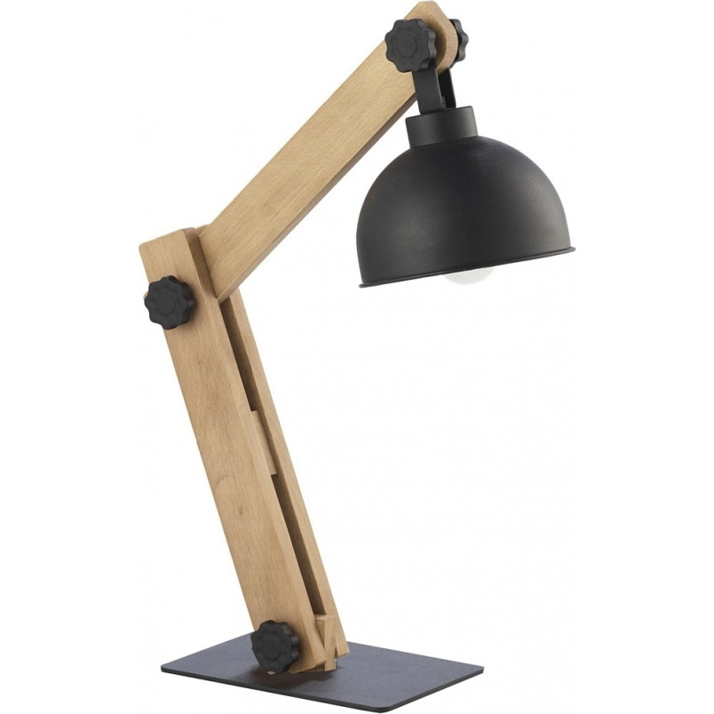 Lampa biurkowa drewniana Oslo czarna | TK Lighting