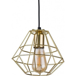 Lampa wisząca Diamond Gold 20cm - Złota, Geometryczna | TK Lighting