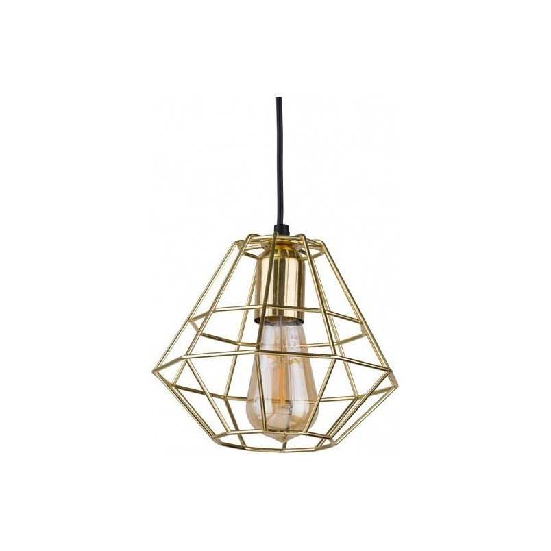 Lampa wisząca Diamond Gold 20cm - Złota, Geometryczna | TK Lighting