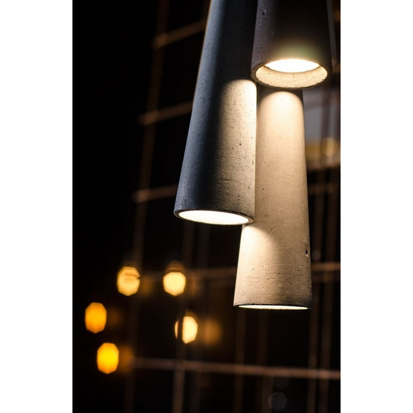 Lampa Betonowa Wisząca Sopel 7cm LoftLight | Szara