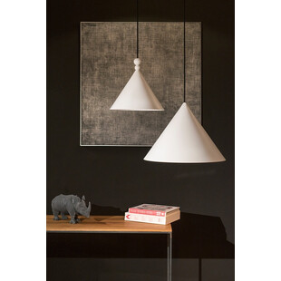 Lampa wisząca stożek Konko 30cm biała LoftLight