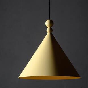 Lampa wisząca stożek Konko 30cm żółta LoftLight