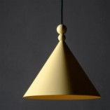 Lampa Wisząca Stożek Konko | LoftLight - Żółta, Metalowa