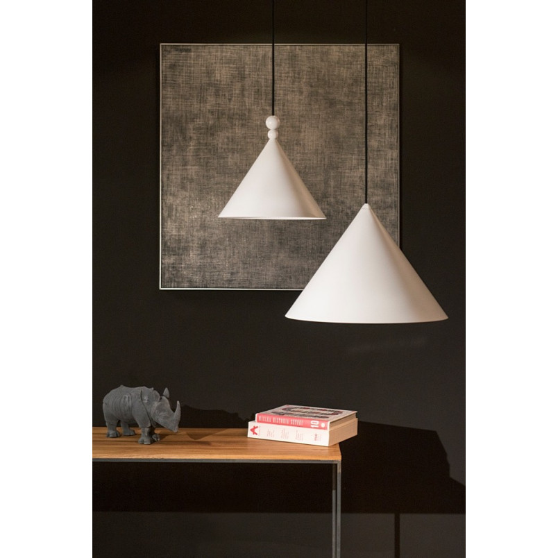Lampa wisząca Konko 45cm biała LoftLight - Elegancki design