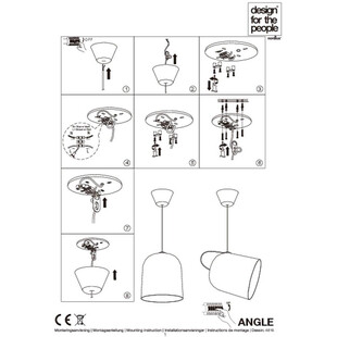 Lampa wisząca Angle szara - Loftowa lampa DFTP | Ceny od 589 PLN