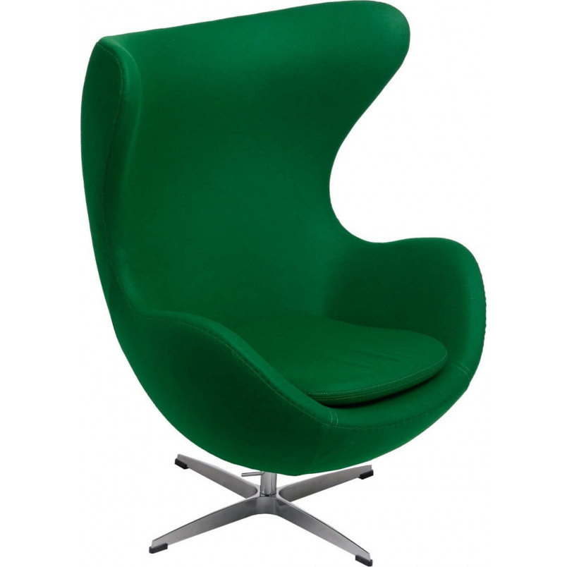 Fotel tapicerowany Jajo Chair Cashmere zielony ciemny D2.Design