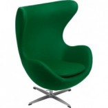 Fotel tapicerowany Jajo Chair Cashmere zielony ciemny D2.Design