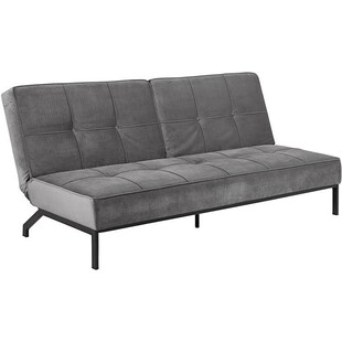 Sofa rozkładana 3-osobowa Actona Perugia - Welurowa, Szara | [Nazwa Sklepu]
