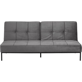 Sofa rozkładana 3-osobowa Actona Perugia - Welurowa, Szara | [Nazwa Sklepu]
