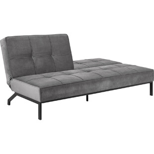 Sofa rozkładana 3-osobowa Actona Perugia - Welurowa, Szara | [Nazwa Sklepu]
