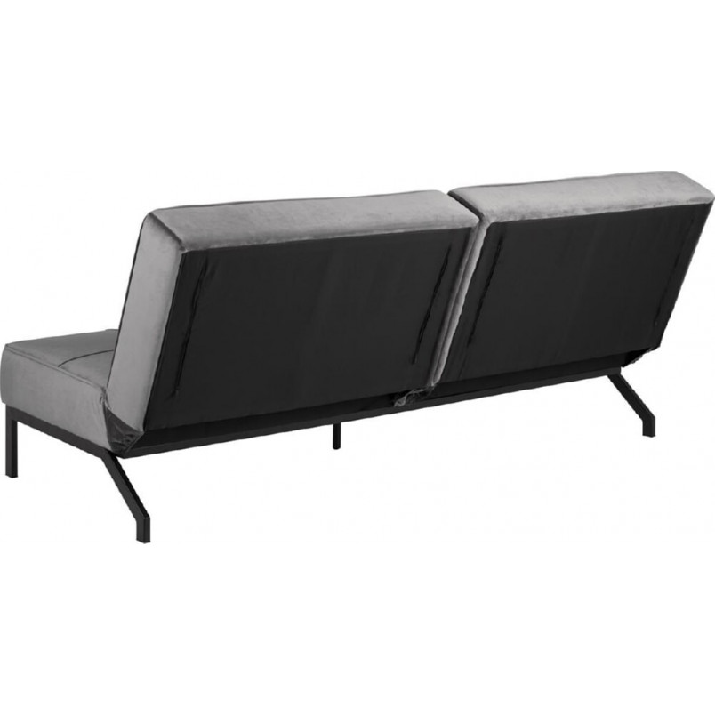 Sofa rozkładana 3-osobowa Actona Perugia - Welurowa, Szara | [Nazwa Sklepu]
