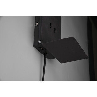 Kinkiet LED czarny z włącznikiem i USB Trio | Nowoczesne oświetlenie