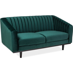 Sofa welurowa 2 osobowa Asprey Velvet 150cm Zielona Signal