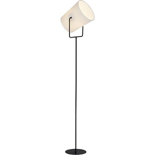Lampa podłogowa z abażurem Bucket Czarna/Biała marki Brilliant