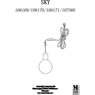 Lampa wisząca czarna loft Sky Markslojd - E27