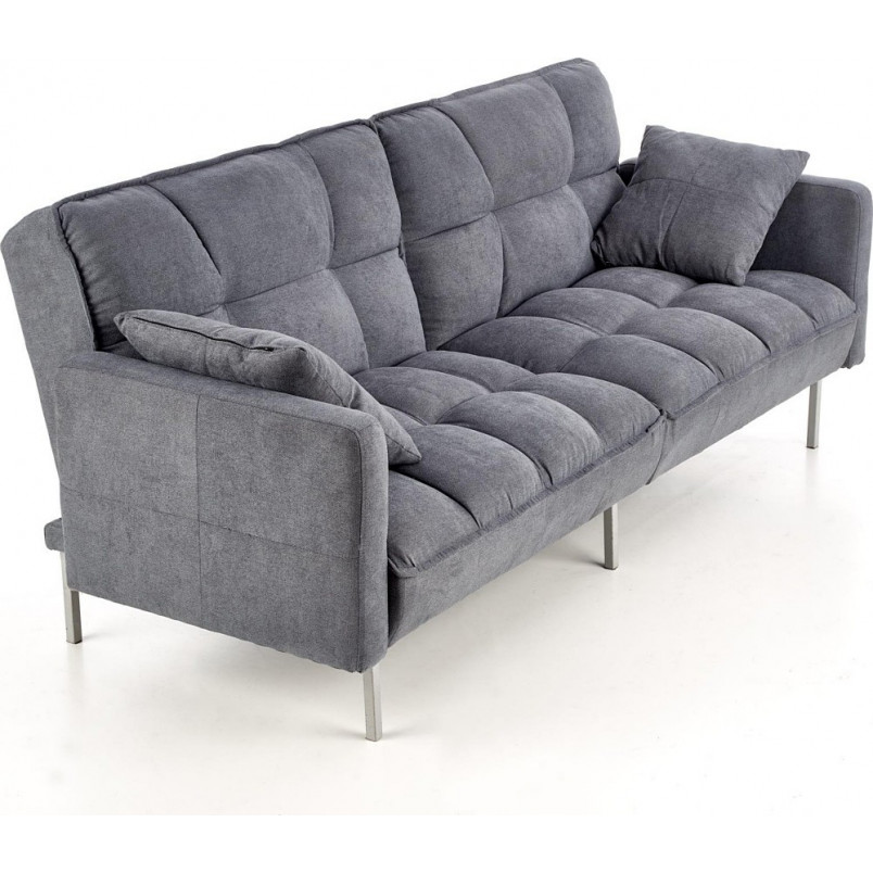 Sofa pikowana rozkładana Roberto 193cm Ciemny popiel Halmar