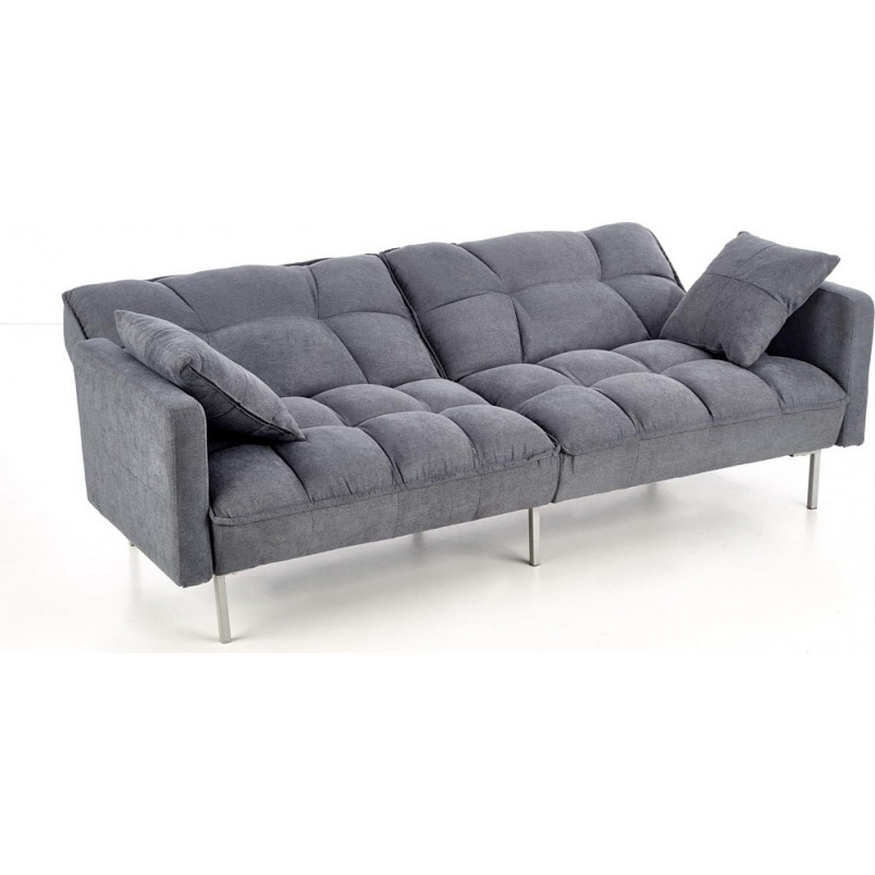 Sofa pikowana rozkładana Roberto 193cm Ciemny popiel Halmar