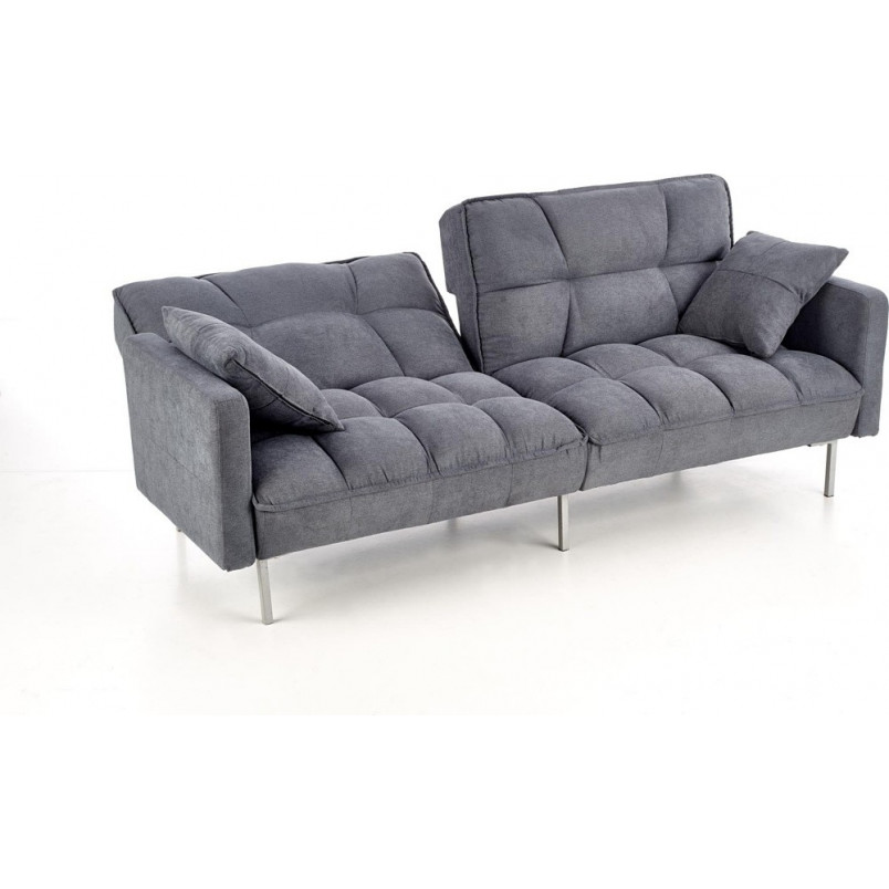 Sofa pikowana rozkładana Roberto 193cm Ciemny popiel Halmar