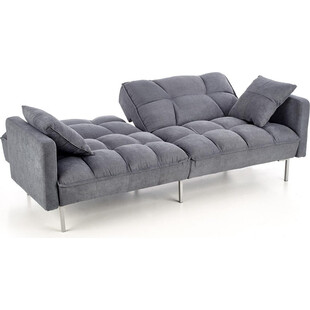 Sofa pikowana rozkładana Roberto 193cm Ciemny popiel Halmar