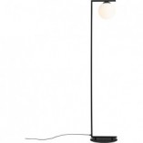 Lampa podłogowa szklana kula Zac Black | Aldex - Elegancki design