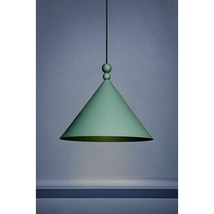 Lampa wisząca stożek Konko 60cm zielona LoftLight