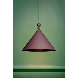 Lampa wisząca stożek Konko 60cm fioletowa LoftLight