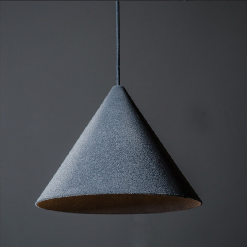 Lampa wisząca Konko Velvet | LoftLight - Szara, Geometryczna