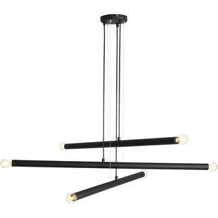 Lampa wiszące tuby pionowe Tubo VI 100cm czarna Aldex