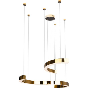 Lampa wisząca nowoczesna / glamour Lotus LED 135cm złota MaxLight