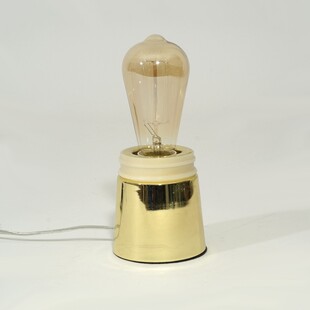 [OUTLET] Lampa stołowa Jack - złota, styl żarówka - promocja!