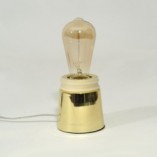 [OUTLET] Lampa stołowa Jack - złota, styl żarówka - promocja!