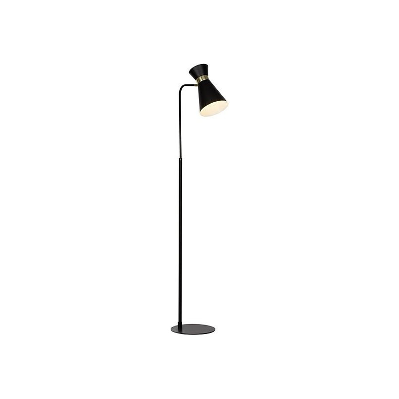 Lampa podłogowa Goldy czarno-złota | Lampy Brilliant
