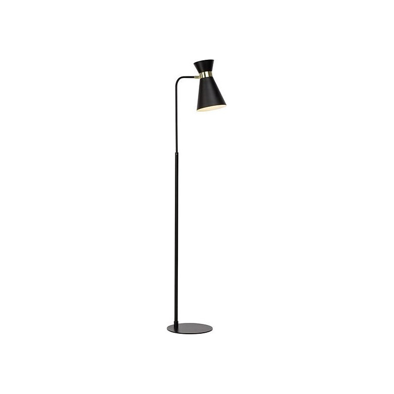 Lampa podłogowa Goldy czarno-złota | Lampy Brilliant