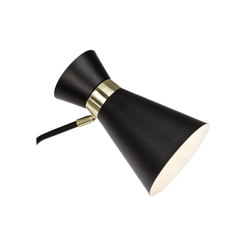 Lampa podłogowa Goldy czarno-złota | Lampy Brilliant