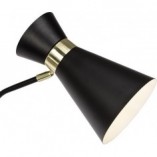 Lampa podłogowa Goldy czarno-złota | Lampy Brilliant