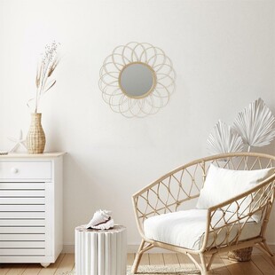 Lustro rattanowe boho Serifos 56 Intesi - Elegancki dodatek