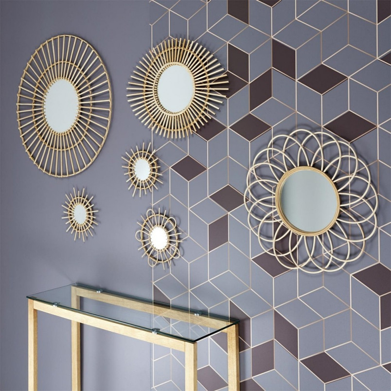 Lustro rattanowe boho Serifos 56 Intesi - Elegancki dodatek
