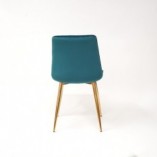Krzesło welurowe Chic Velvet 85 turkusowy/złoty - Outlet [89 PLN]