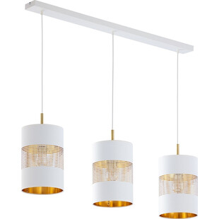 Lampa wisząca Bogart - Outlet, biało-złota | [Nazwa Sklepu]