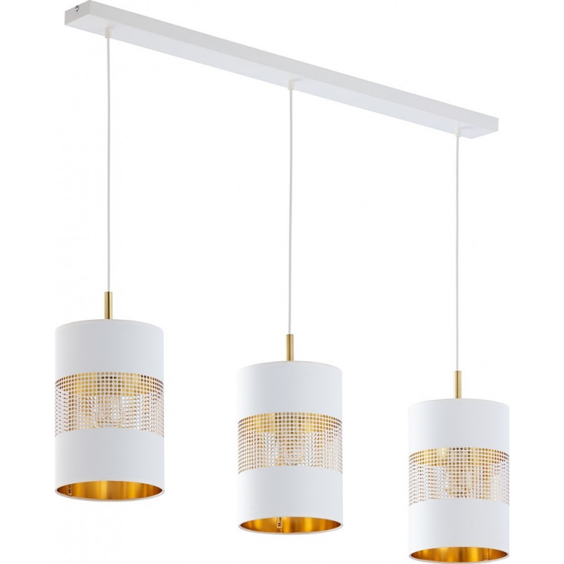 Lampa wisząca Bogart - Outlet, biało-złota | [Nazwa Sklepu]