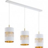 Lampa wisząca Bogart - Outlet, biało-złota | [Nazwa Sklepu]