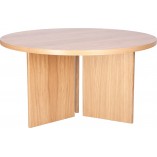 Stół okrągły fornirowany Fan 145cm dąb Nordifra | Elegancki design