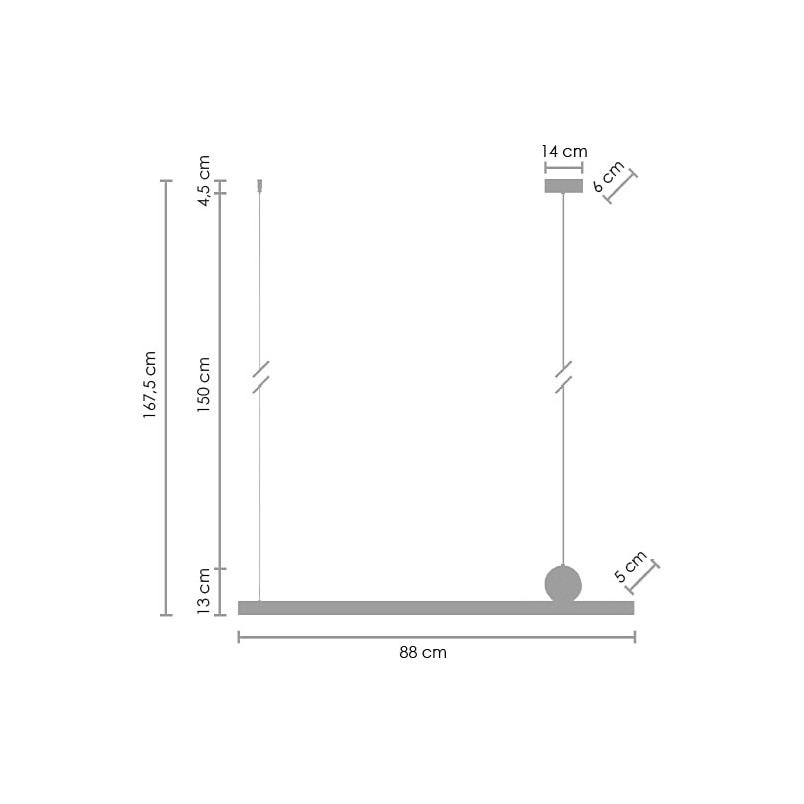 Lampa mosiężna wisząca Boogie LED | Step Into Design