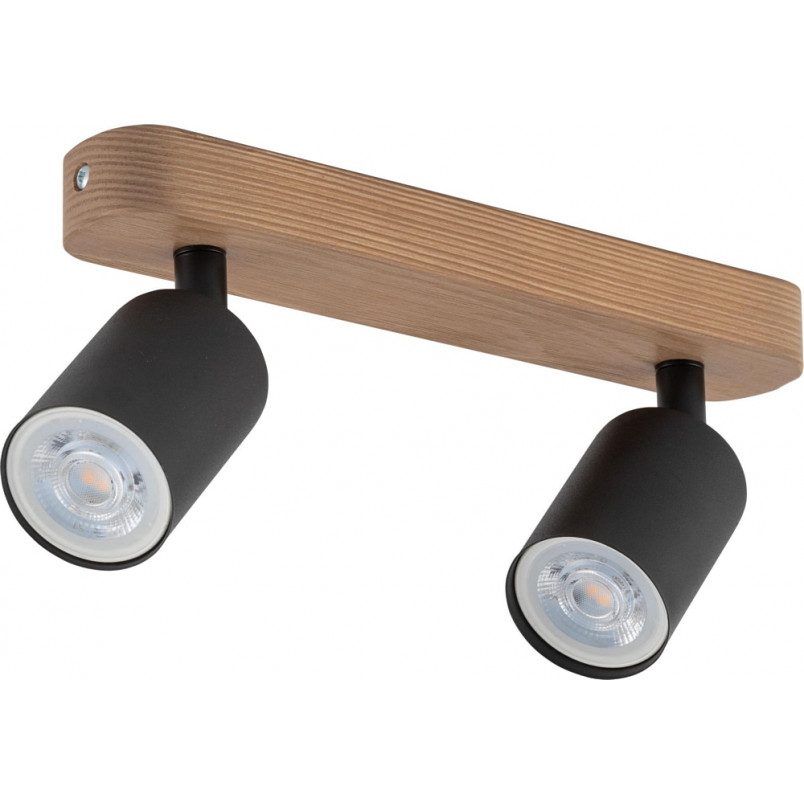 Reflektor sufitowy drewniany Top Wood II czarny | TK Lighting