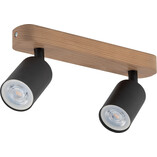 Reflektor sufitowy drewniany Top Wood II czarny | TK Lighting
