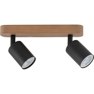 Reflektor sufitowy drewniany Top Wood II czarny | TK Lighting