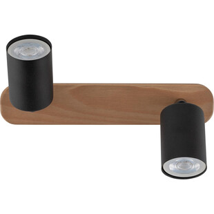 Reflektor sufitowy drewniany Top Wood II czarny | TK Lighting