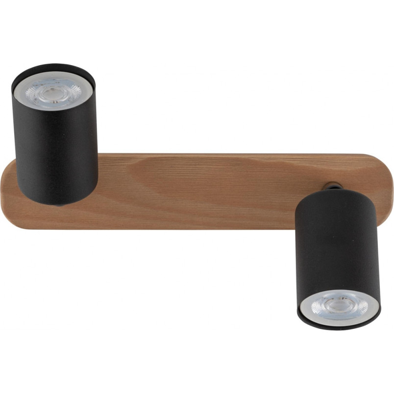 Reflektor sufitowy drewniany Top Wood II czarny | TK Lighting