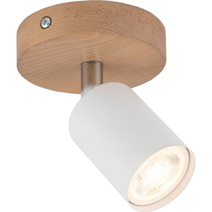 Reflektor sufitowy drewniany pojedynczy Top Wood biały marki TK Lighting